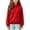 Red, variant on WDWYY Girls Waffle Knit Mock Neck Sweatshirt Pullover Fall Winter Raglan Long Sleeve Loose Fit Casual Top Light Blue 9-10Y