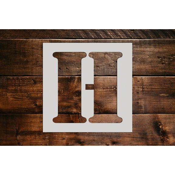 Letter H Stencil - Art and Wall Stencils (6"x6")