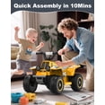 thumbnail image 4 of TOKTOO 6V 7Ah Powered Ride on ATV Toys, Electric Kids Car, 4 Wheeler Ride on Car w/ Music Player, Toddler Car for Boys Girls Aged 1-3 Years, Yellow, 4 of 8