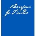 thumbnail image 2 of Bonjour Je T'aime Long Sleeve Adult Hooded Sweatshirt-XXL-Blue, 2 of 3