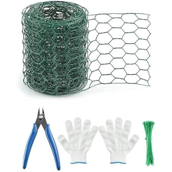 Floral Chicken Wire Roll,  Galvanized Steel Chicken Wire Mesh for Crafts, 4 x 118 Inch Hexagonal Netting for Garden, Poultry & Yard
