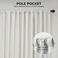 thumbnail image 3 of HPD Half Price Drapes Birch Taupe Extra Wide Faux Linen Room Darkening Curtains for Bedroom & Living Room Curtains (1 Panel), Door & Window Curtains 96 inches long, 100W X 96L, 3 of 12