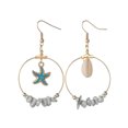 thumbnail image 1 of Pendant Earrings Fashion Large Circle Shell Sea Star Earring Decors for Women, 1 of 9