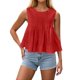 thumbnail image 1 of Camiseta sin mangas con peplum fluido para mujer 2025: cuello en V sin mangas, corte holgado, tejido ligero y transpirable, apta para embarazadas, fácil de combinar con vaqueros/pantalones cortos,, 1 of 6
