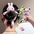 thumbnail image 4 of Cinta para el pelo de oso bonito, gomas elásticas para el pelo con dibujos animados peludos, lazos elásticos para el pelo, tocados bonitos de animales para niños, 4 of 5