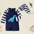 thumbnail image 2 of Godom Boys Swimsuit Long Sleeve Water Sport Bathing Suits UPF 50+ Sun Protection Surfing Suit for Kids, 2 of 5