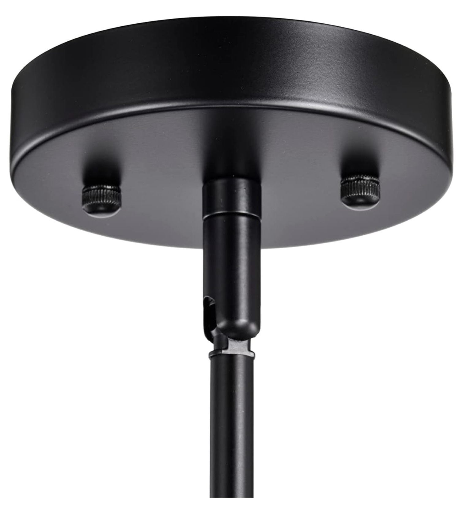 1-Light Kitchen Pendant Light with Handblown Clear Glass Shade, Adjustable Rods Farmhouse Ceiling Lighting Fixture for Kitchen Island, Sink, Matte Black Finish, 10 in.