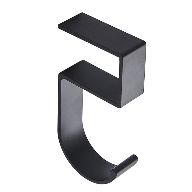 Gancho de mesa para bolso, gancho portátil debajo del escritorio, gancho universal de aluminio para bolso. negro