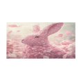 thumbnail image 2 of Haosy Pink Rabbit Made Of Petals Bathroom Rugs Non Slip Absorbent Soft Plush Quick Dry Bath Mat, 39"x20", 2 of 8