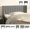 thumbnail image 3 of vidaXL Headboard with Ears Dark Gray 40.6"x6.3"x30.7"/34.6" Velvet, 3 of 38