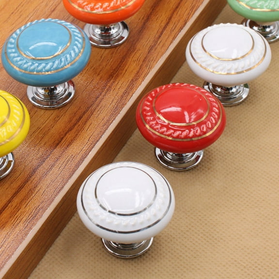 SHINYPASING Toilet Button Handles Metal White 4Pcs 1.4X1.4X1.3In