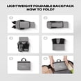 thumbnail image 3 of WATERFLY Unisex 15L Small Foldable Packable Outdoor Travel Camping Walking Nylon Backpacks Daypack,Gray, 3 of 8