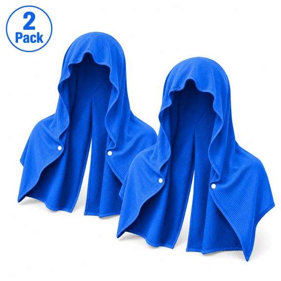 Cooling Hoodie Towel, Instant Cooling Microfiber Neck & Face Wrap, UPF 50 Sun Protection Hooded Ice Towel for Sports, Yoga, Running, Camping, Cycling & Outdoor Heat Relief