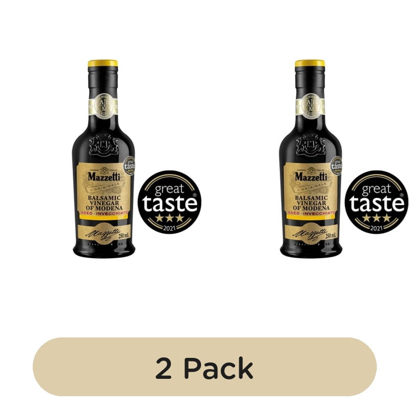Mazzetti Aged Balsamic Vinegar Gold 4 leaf 250ml, British Import (Pack of 2)
