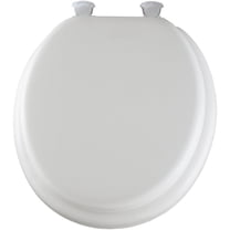 Mayfair 13EC 000 Soft Easily Removes Toilet Seat 1 Pack Round White