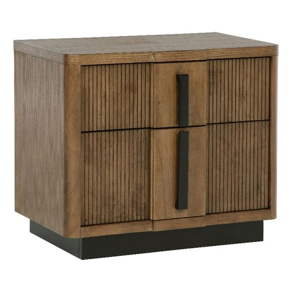 Terrace 2-drawer Nightstand Bedside Table Ash Brown