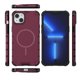 thumbnail image 3 of For iPhone 14 Funda [Compatible con Airbag de Grado Militar MagSafe] Funda Protectora para Teléfono de Color Sólido Anticaída, Rojo Vino, For iPhone 14, 3 of 6