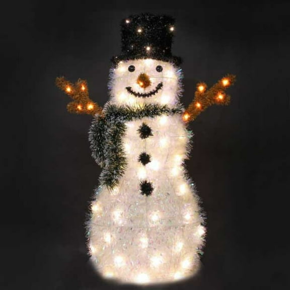 43 LED Tinsel Snowman With Lights (100MOSNOWMAN-T)