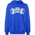 thumbnail image 2 of OXI Hoodie Sweatshirt - Your Workout is, Basic Casual Hoodie for Men's and Women Fleece Hoodie Long Sleeve - Royal Blue X-Large, 2 of 3