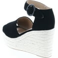thumbnail image 3 of SODA Fabia Women's Open Toe Anke Strap Espadrille Wedge Sandal, 3 of 7