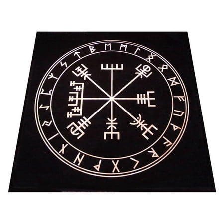 

IMSHIE Altar Cloth Square Flannel Tablecloth 19.29 x 19.29 Astrology Tarot Cloth for Room Decor (White/Silver on Black) sensible