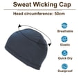 thumbnail image 4 of Uxcell 6 Pcs Sweat Wicking Cap Skull Cap Football for Men Navy Blue, 4 of 7