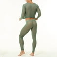 thumbnail image 6 of Fewfanhot Men Solid Fitted Round Neck Thermal Set with Long Sleeves and Elastic Waist Pants for a Streamlined Base Layer, 6 of 7