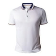 thumbnail image 3 of Sngxgn Men's Short Sleeve Regular Fit with Polo Shirt(White,XXL), 3 of 8