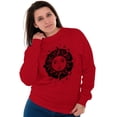 thumbnail image 3 of Celestial Sun Symbolic Spirit Animal Women Crewneck Sweatshirt Brisco Brands 3X, 3 of 6