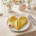 thumbnail image 3 of REGALWOVEN 12 Pack Cloth Napkins, Polyester Washable and Reusable Table Dinner Napkins for Home, Restaurant, Weddings, and Parties Yellow 18x18inch, 3 of 6