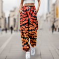 thumbnail image 3 of Halloween Pants Women Elastic Waist Drawstring Relaxed Fit Funny Print Joggers Sweatpants with Pockets, 3 of 5