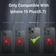 thumbnail image 3 of Funda MYBAT Maverick MagSafe clip para iPhone 15 PLUS - Negra con mica, 3 of 9