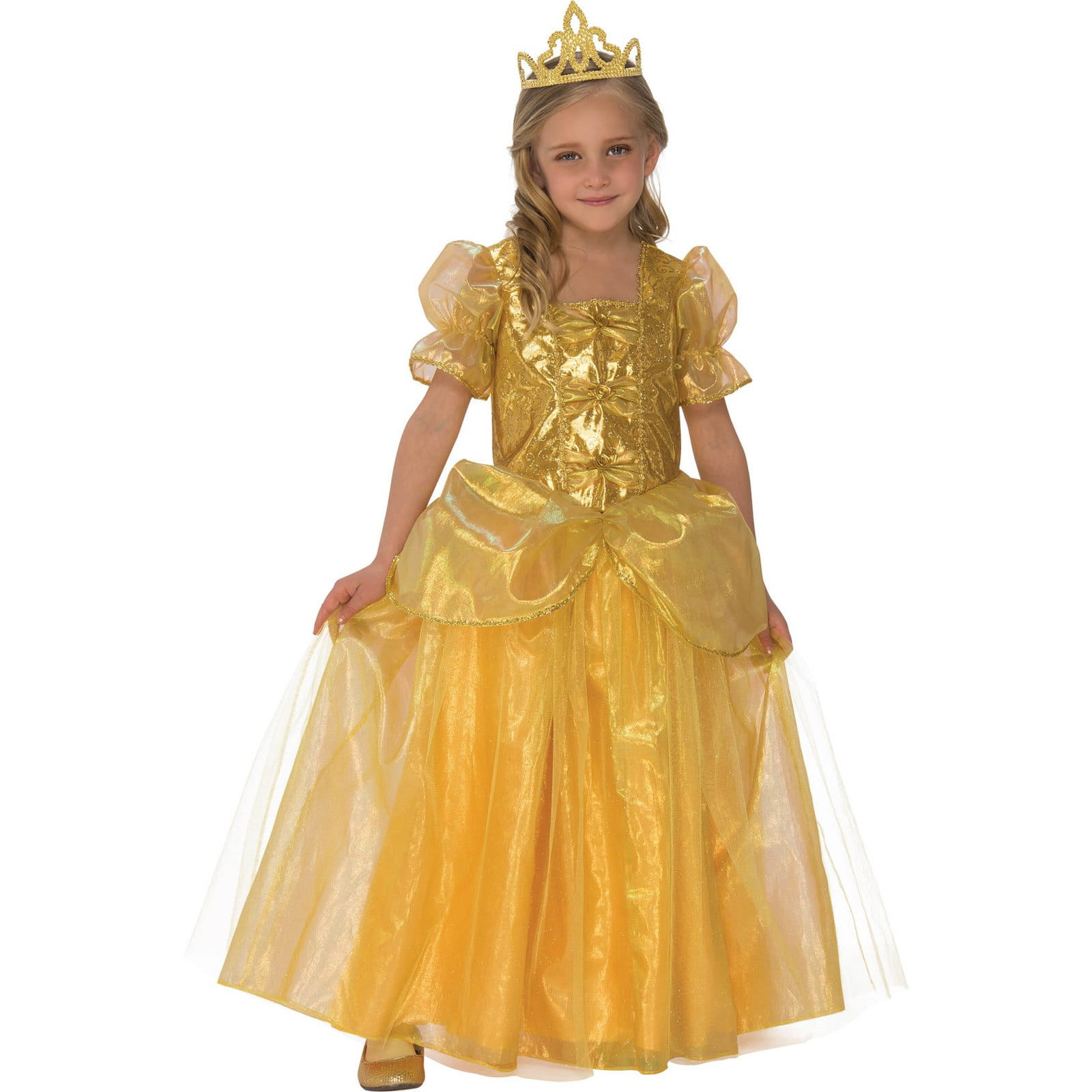 Disney Princess Belle Beast Deluxe Gold Gown Dress Gown Baby Fancy Dress Costume 