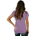 thumbnail image 4 of Youyipin women's tops Petal Sleeve Tops Summer Short Sleeve V Neck Criss Cross Tee Sexy Casual Basic T Shirts Blouses basic tees for women, 4 of 7