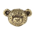 thumbnail image 4 of Tirador de puerta de armario con tirador de oso de latón, herraje para decoración del hogar, tirador de cajón de regalo Cabeza de oso de bronce, 4 of 9