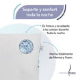 thumbnail image 3 of Sobrecolchón Capitonado Memory Foam Queen Size Con Dos Vistas Fresca/Caliente Blanca/Gris, 3 of 9