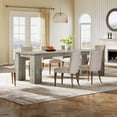 thumbnail image 3 of Tribesigns 86-Inch Large Dining Table for 8 People, Wood Farmhouse Kitchen Table with Thick Legs for Dining Room, 3 of 5