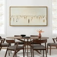 thumbnail image 4 of Large Framed Canvas Print Dark Botanical Still Life with Vintage Flowers Wall Art Decorative Ready to Hang Painting for Living room Bedroom - 60"x30" Natural Frame, 4 of 7