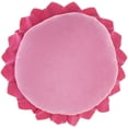 thumbnail image 2 of Mina Victory Sofia Suedette Flower 14" x 14" Round Pink Throw Pillow, 2 of 5