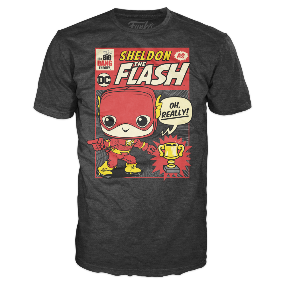 Funko Boxed Tee: Big Bang Theory - Sheldon as The Flash - M - Summer Convention Exclusive - image 3 of 3