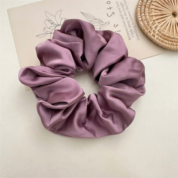YooGuoGuo Pure Color Oversized Silk Satin Hair Scrunchies Hair Bands For Girls Women Ponytail Holder Hair Bands Ties Rope Hair Accessories