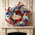 thumbnail image 7 of Outdoor Wreaths for Front Door, 4th of July Decorations Patriotic Wreath, Artificial Wall Wreath for Home Front Porch Decor, 7 of 7