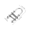 thumbnail image 2 of TAILTOSS U Bolt for Hardwares in Stainless Steel Secure Connection Heavy Duty 1Pcs, 2 of 8