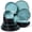 Pastel Turquoise-Emerald Sea Series-16, variant on 16 Piece Linear Hues Series Speckled White Tableware Set