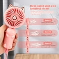 thumbnail image 4 of YUNOVA Portable Foldable USB Rechargeable Desk Fan​ with 8200 RPM 3-Speed Settings, Cute Cat Ear Design Personal Cooling Fan for Women/Kids Travel, Outdoor, Office & Home Use, 4 of 7