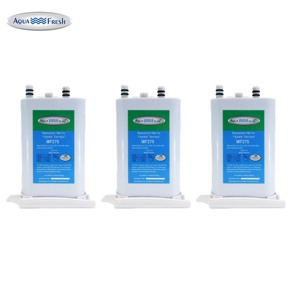 3 Pack Aqua Fresh WF275 Water Filter For Frigidaire PHSC39EHSS2 Refrigerator 