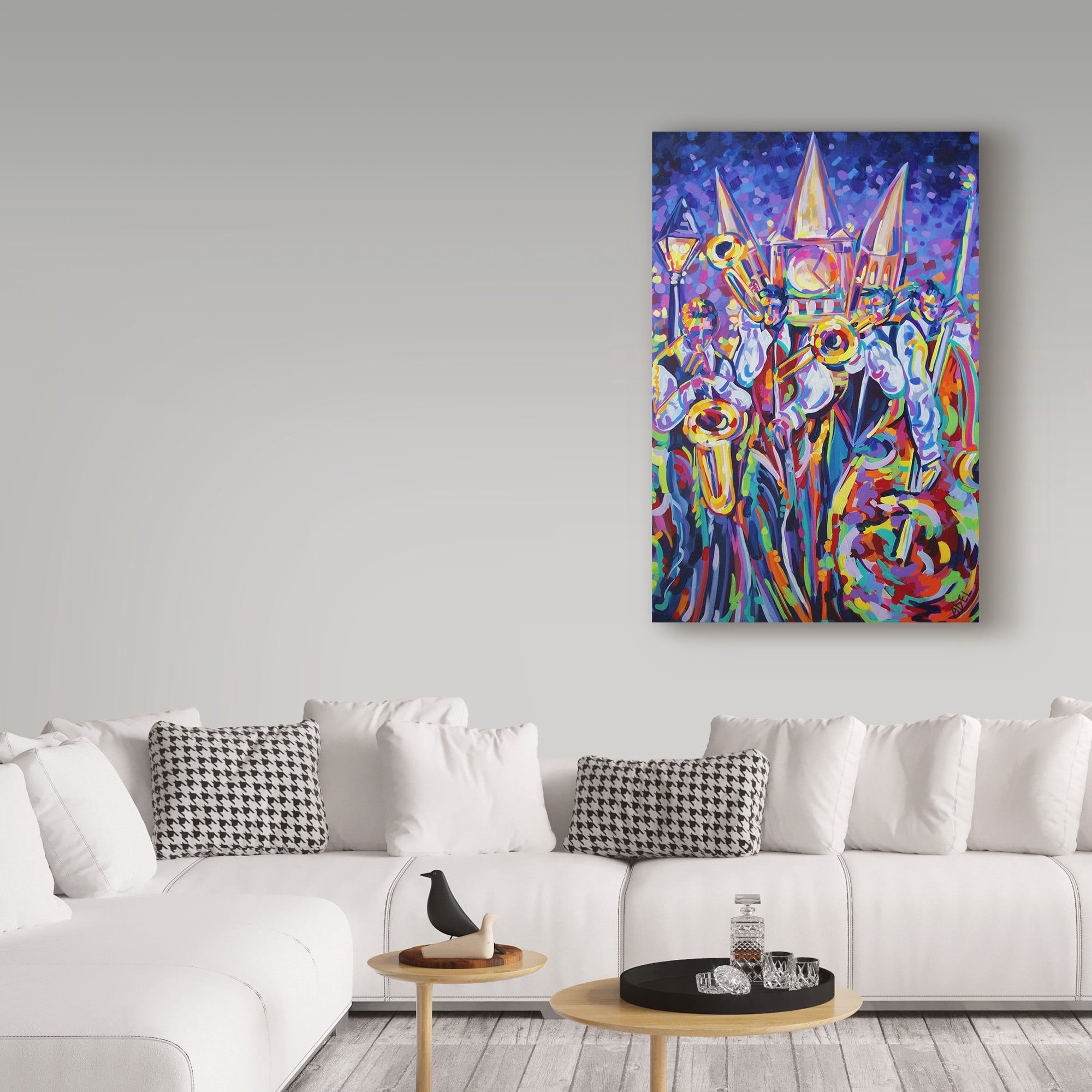 Trademark Fine Art 'Jackson Square Jammin Jazz' Canvas Art by ADEL