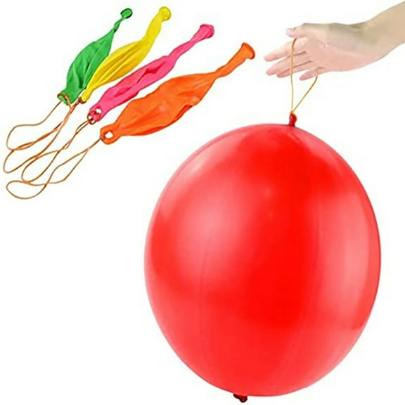 Aellinatey 10/20pcs Punching Balloon Bounce Balloon with Rubber Bands Handle for Kids
