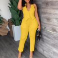 thumbnail image 4 of WILLBEST Outfits for Women Women Pants Suits 2 Piece Sleeveless V Neck Baggy Casual Vest Top and Pencil Pant Suits Set for Women, 4 of 5