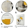 thumbnail image 3 of Designart "Purity of Form Grey Yellow Minimalism V" Abstract Collages Wall Art Living Room, 3 of 5